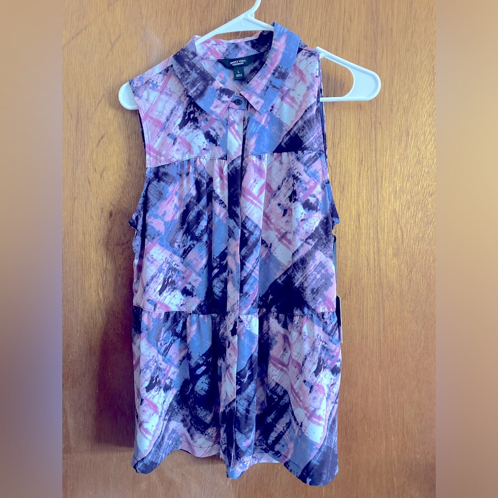 NWT Simply Vera Vera Wang Sleeveless Blouse